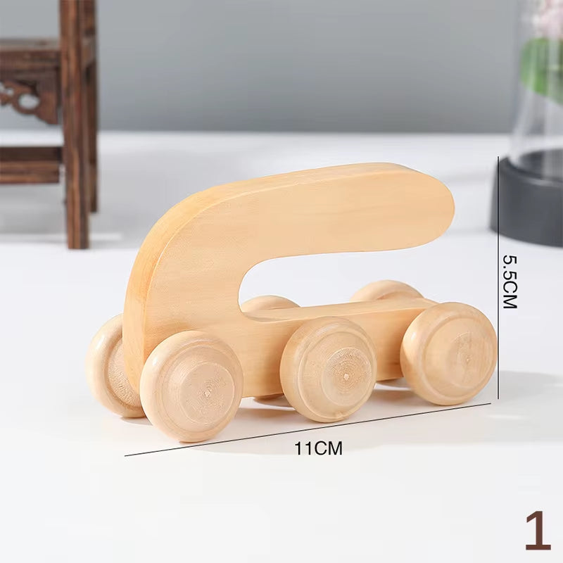 Wooden Massage Roller Therapy Body Massager Foot Face Shoulder Neck Hand Push Roller Massager Body Soothing Massage Tool