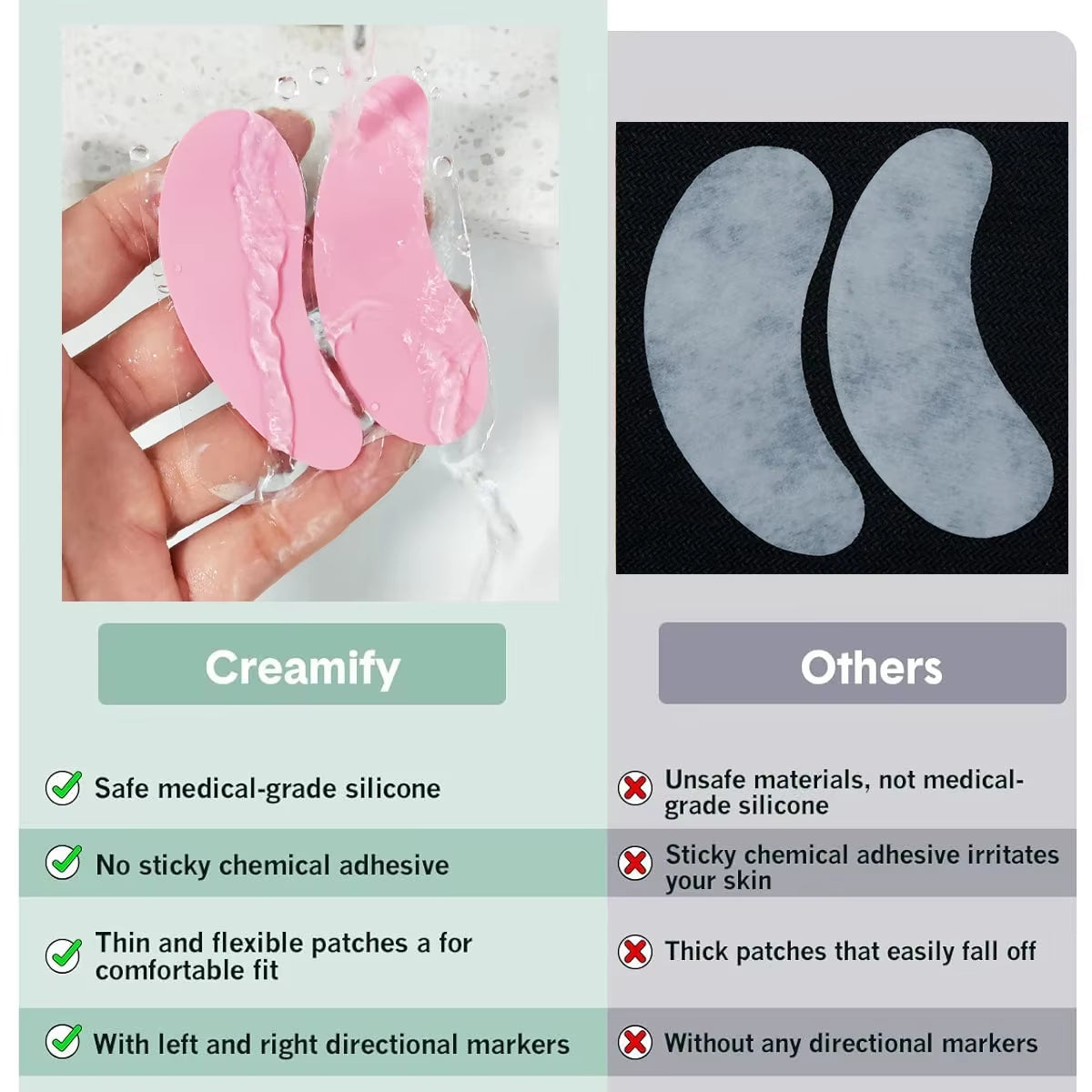 Hot 1Pair Reusable under Eyelash Pads Silicone Stripe Lash Lift Eyelash Extension Eye Patches under Eye Gel Patch Makeup Tools