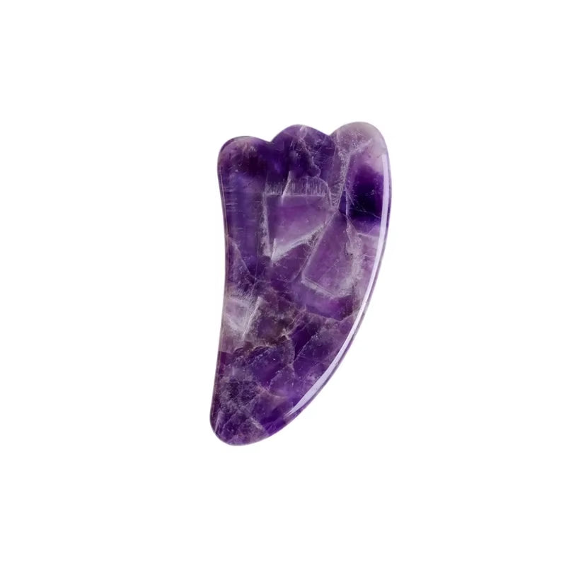 Natural Amethyst Jade Eye Mask Jade Roller Massager Gouache Scraper Set Cold Therapy Eye Mask Face Skin Care Massage Tools
