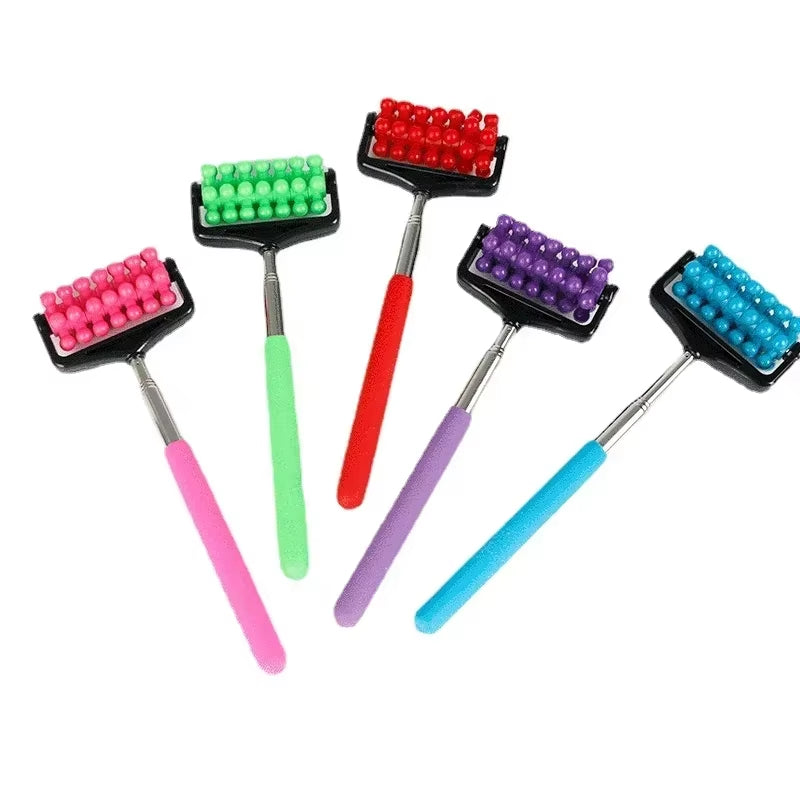 Back Scratcher Telescopic Massage Roller Relaxing Hand Massage Tool Reflexology Face Hand Foot Back Body Therapy Roller Massage