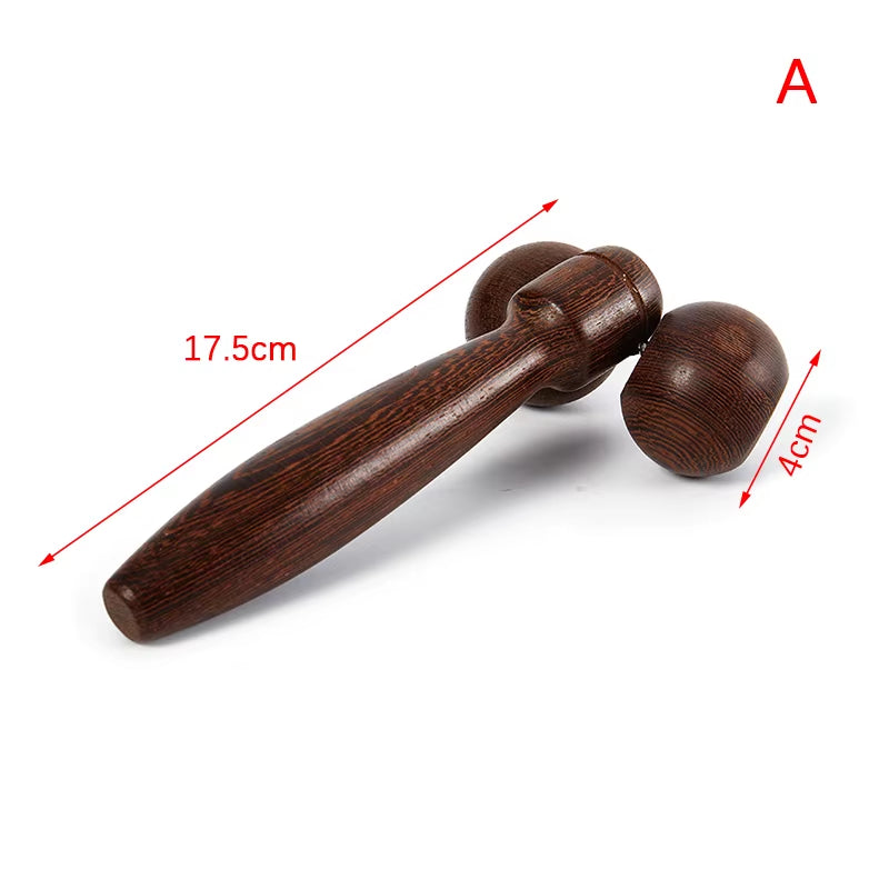 Wooden Eye Face Roller Health Care Massager Primary Wood Color Relaxing Neck Chin Slimming Face-Lift Massage Tool