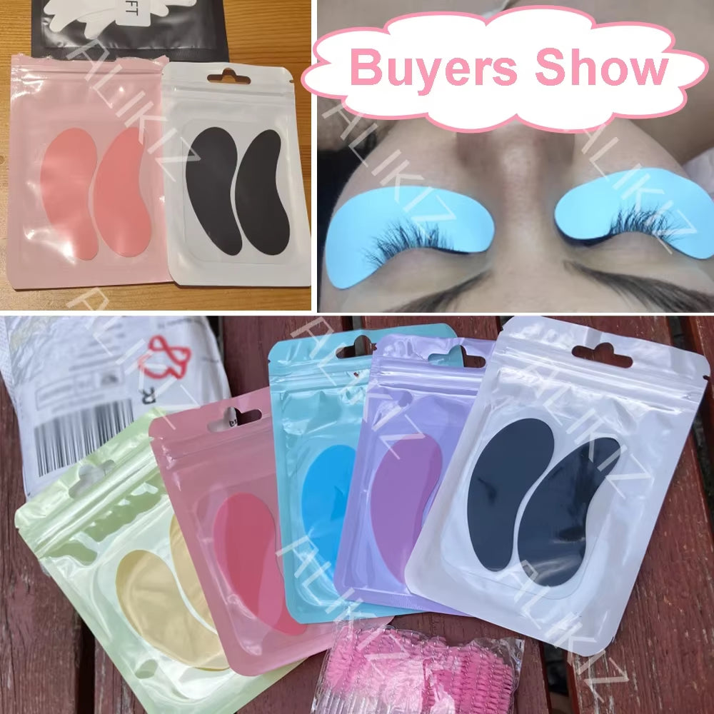 Hot 1Pair Reusable under Eyelash Pads Silicone Stripe Lash Lift Eyelash Extension Eye Patches under Eye Gel Patch Makeup Tools