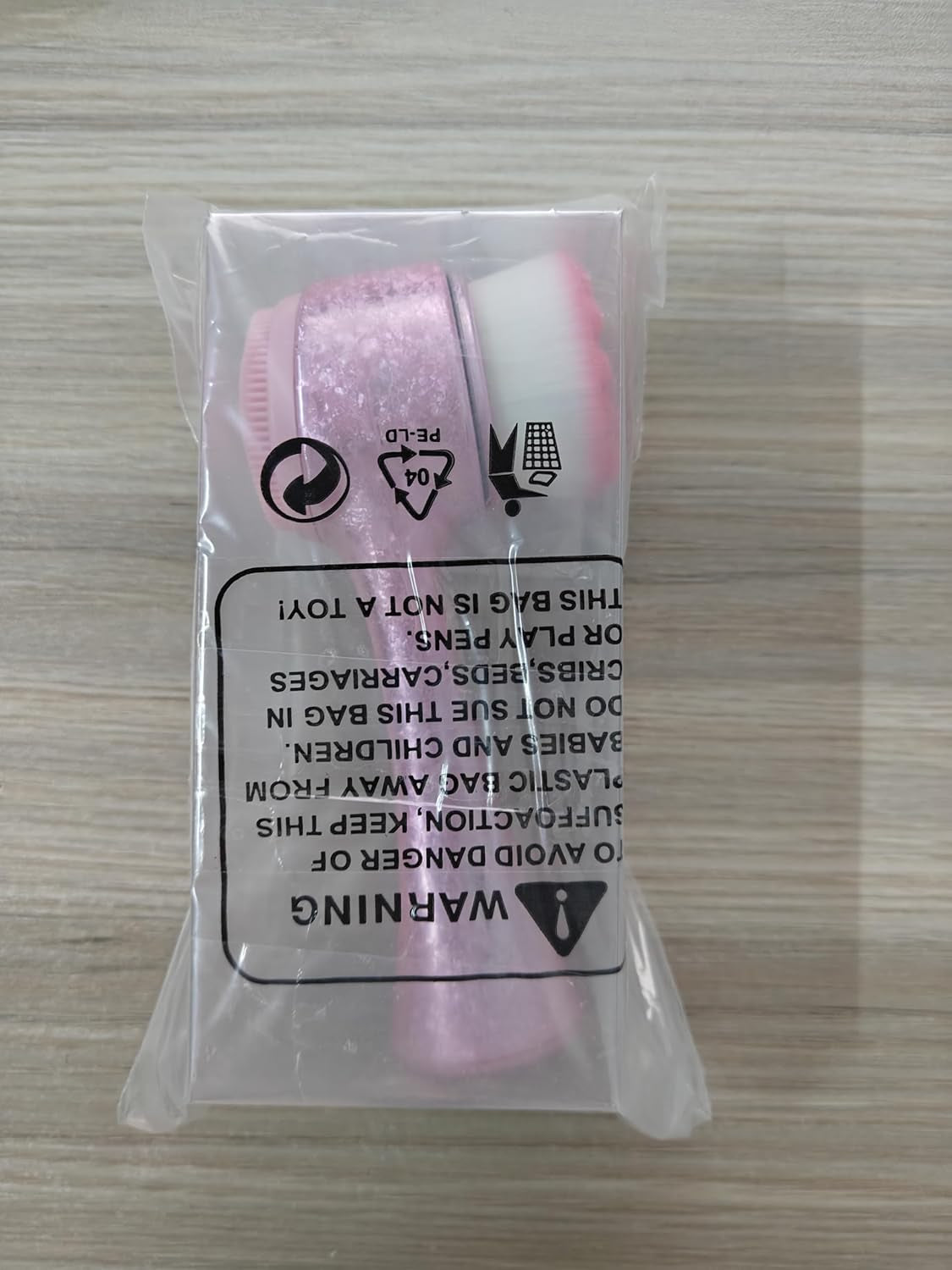 Facial Cleansing Brush, Silicone Face Scrubber, Soft Bristles Exfoliating Face Wash Brush, Pore Deep Cleansing Double Side Face Skincare Tool for Makeup Removal, Ice Flower Pink, 1 Piece