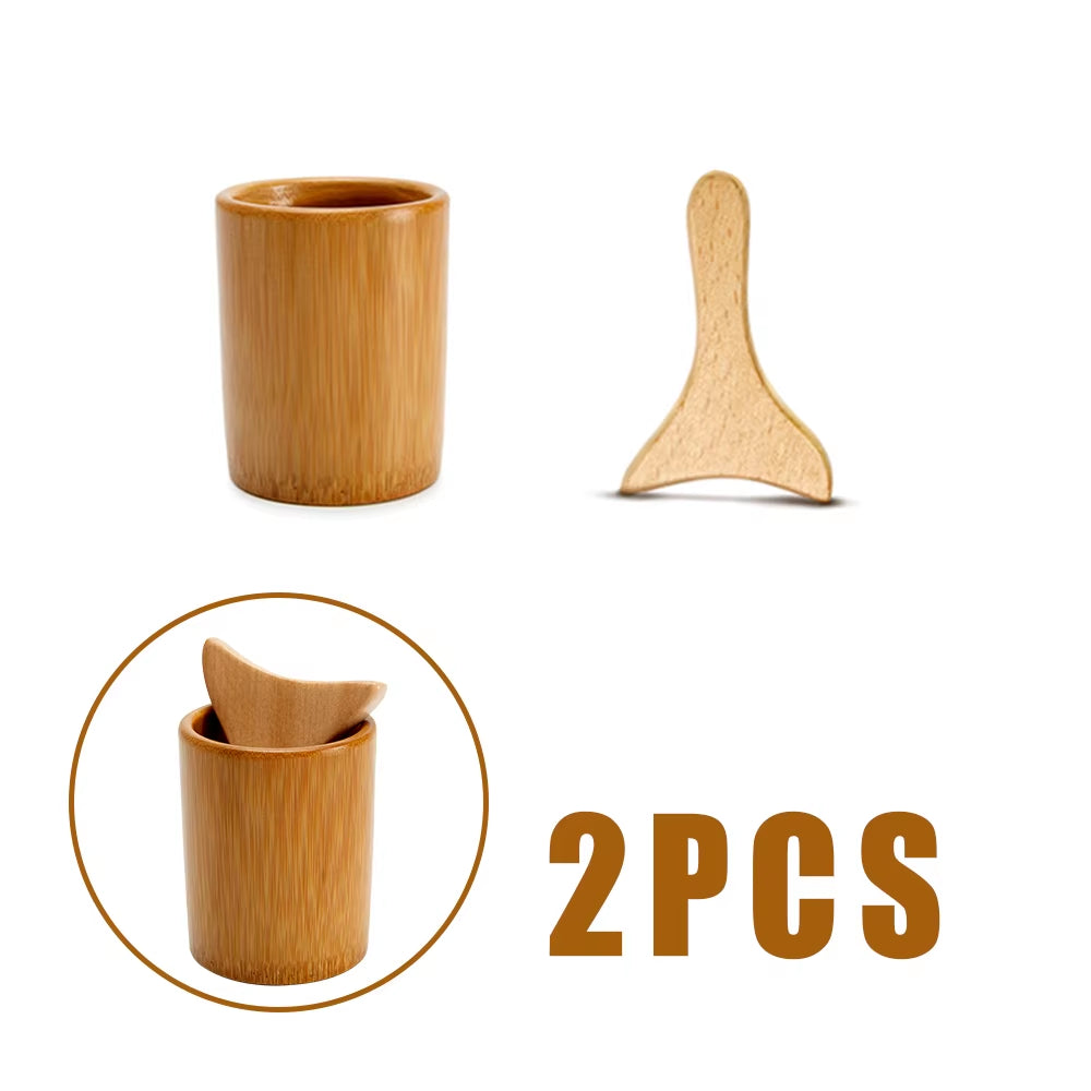 Face Massage Roller Wooden Facial Maderotherapy Lifting Wood Therapy Massage Kit Anti-Cellulite Facial Lifting Wrinkle Remover