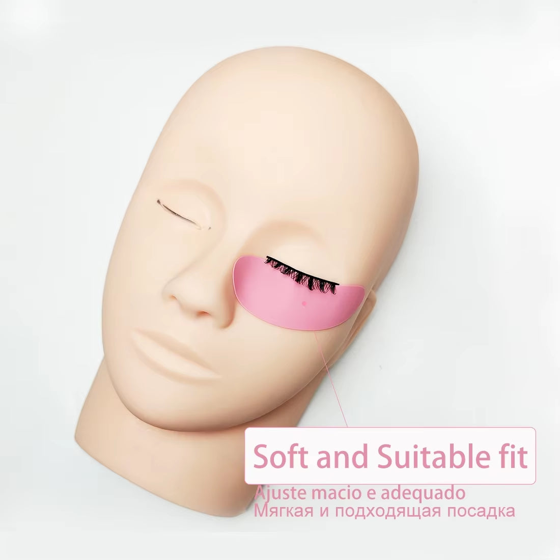 Hot 1Pair Reusable under Eyelash Pads Silicone Stripe Lash Lift Eyelash Extension Eye Patches under Eye Gel Patch Makeup Tools