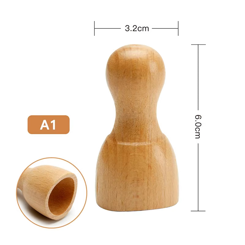 Face Massage Roller Wooden Facial Maderotherapy Lifting Wood Therapy Massage Kit Anti-Cellulite Facial Lifting Wrinkle Remover