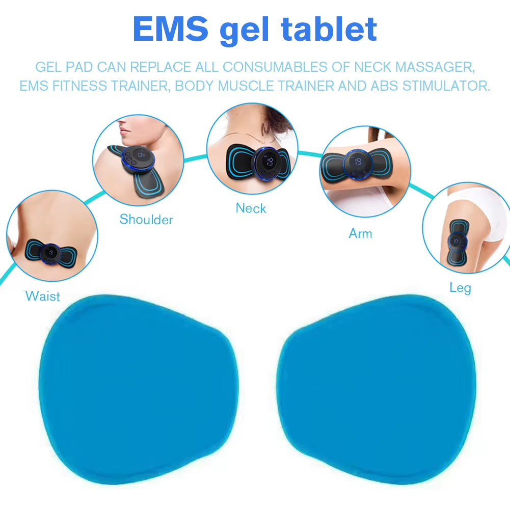 1Pair/2Pcs Massager Pads Replacement Silicon Gel Abdominal Muscle Patch Reusable Safe Comfortable EMS Neck Trainer Accessories