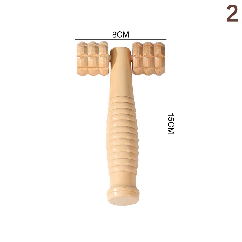 Wooden Massage Roller Therapy Body Massager Foot Face Shoulder Neck Hand Push Roller Massager Body Soothing Massage Tool