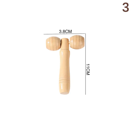Wooden Massage Roller Therapy Body Massager Foot Face Shoulder Neck Hand Push Roller Massager Body Soothing Massage Tool
