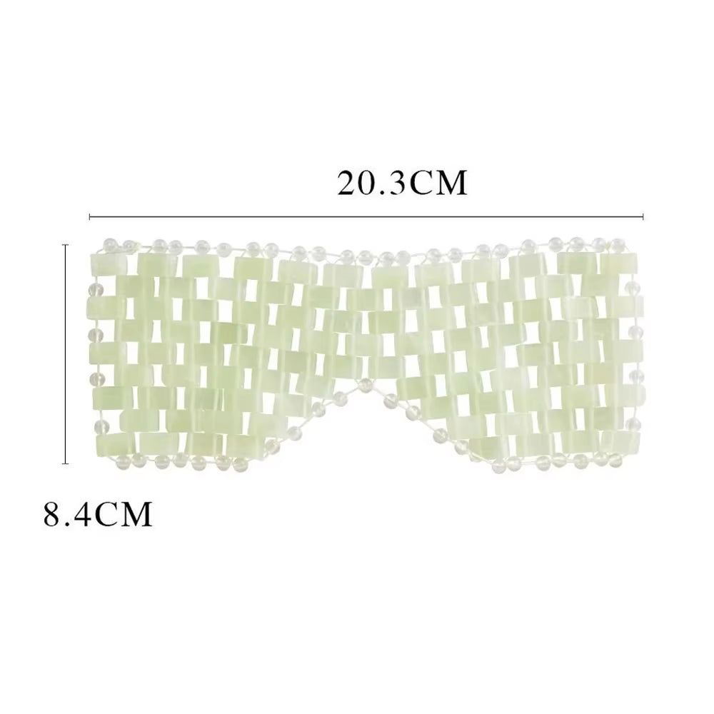 Cooling Jade Eye Mask Massager Natural Jade Eye Mask Eye Eye for Eye Relax Sleep Massager Mask Tools Mask Care Stone Face Sleep