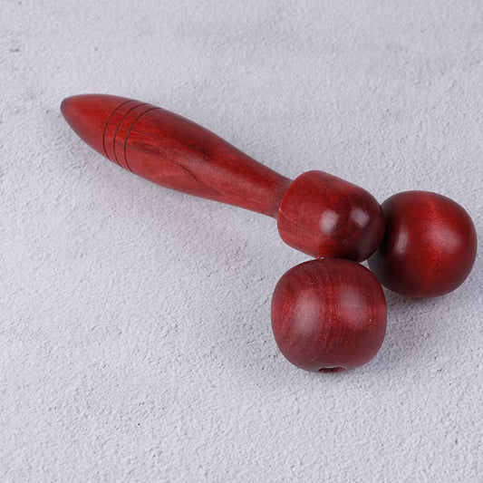 Wooden Eye Face Roller Health Care Massager Primary Wood Color Relaxing Neck Chin Slimming Face-Lift Massage Tool